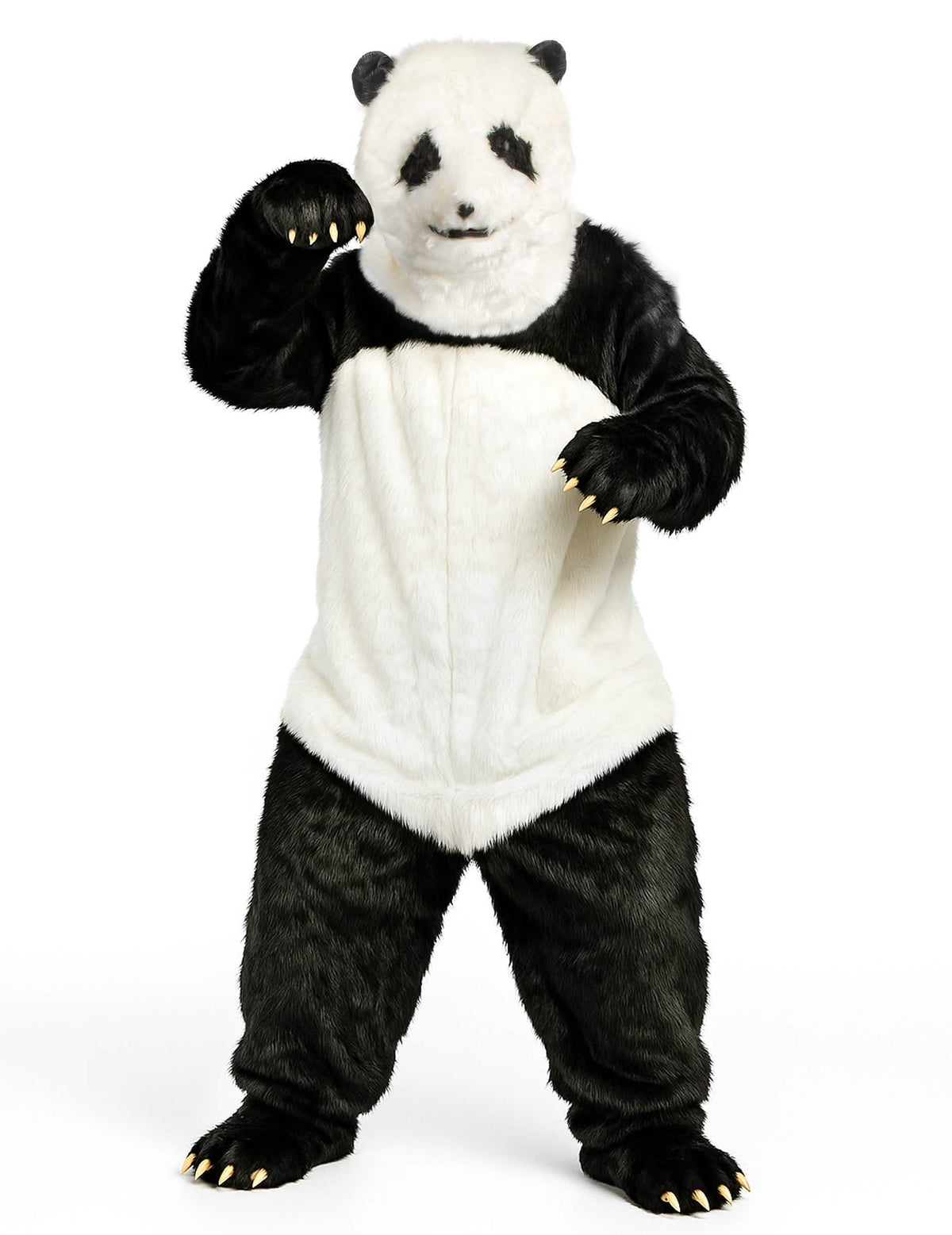 Kostým pandy pro dospělého černá a bílá z plyše