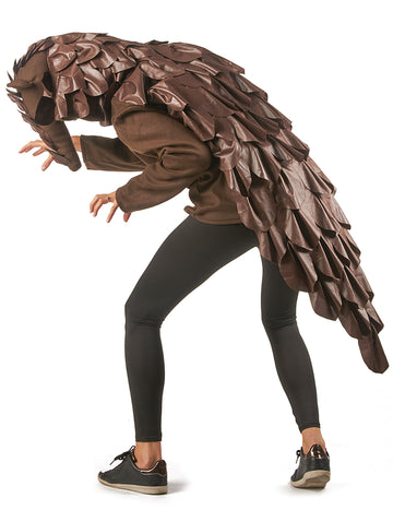 Lustiges Schuppentier-Kostüm für Erwachsene Faschings-Verkleidung braun