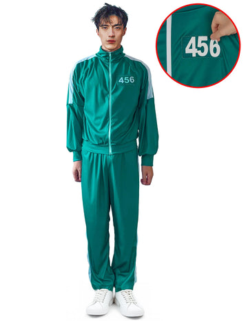 Killershow-Kostüm für Erwachsene koreanische Serie grün-weiß