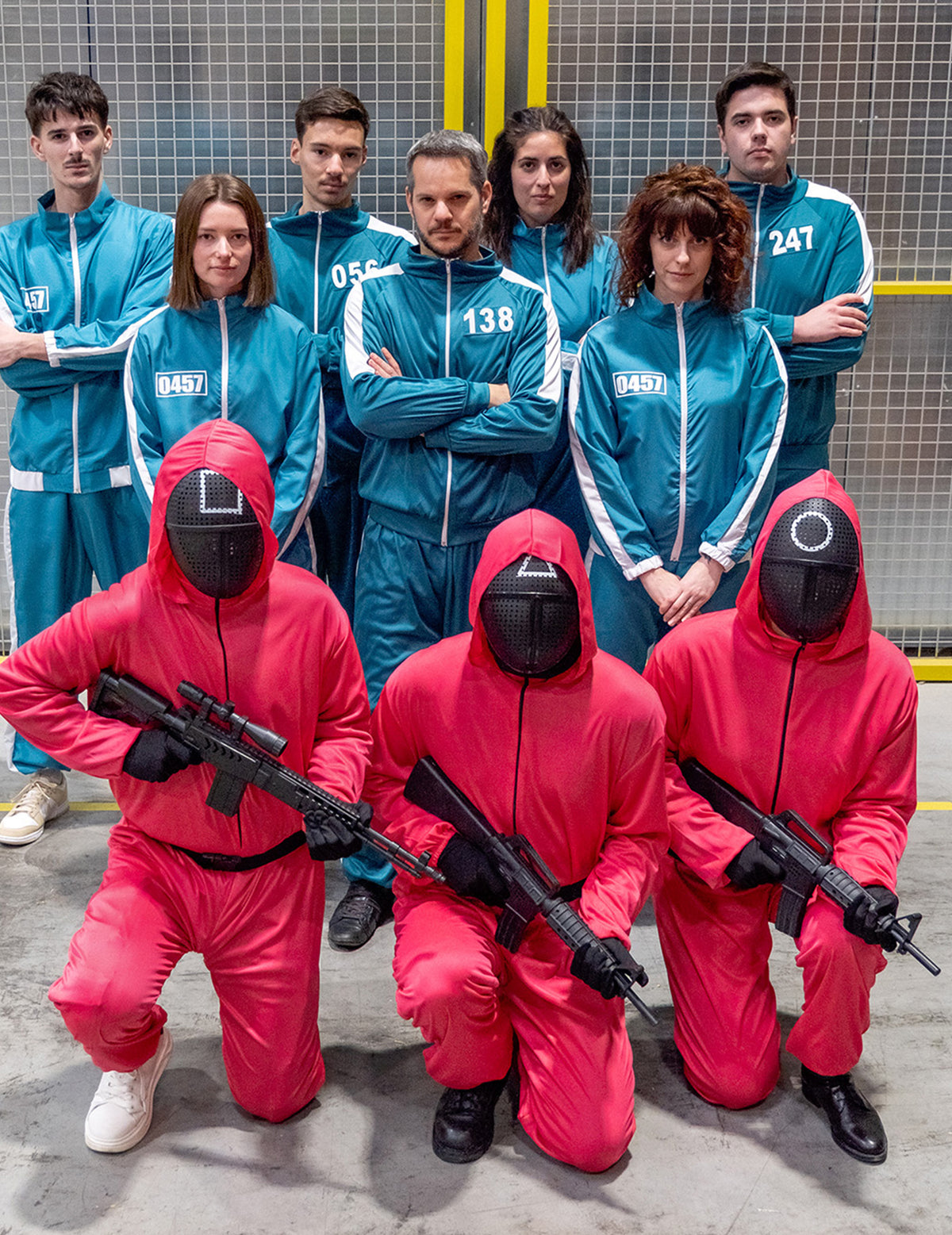 Kostým účastníka hry pro dospělé s přizpůsobitelným číslem
