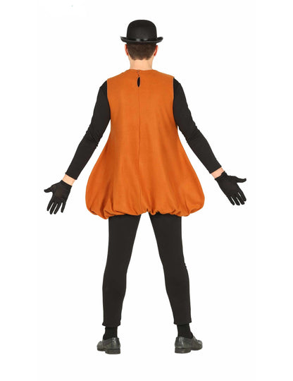 Vue de dos du déguisement patate personnalisable pour adulte