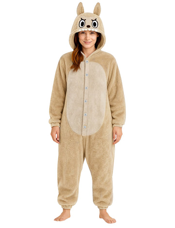 Kostým plyšového béžového monstra pro ženy 