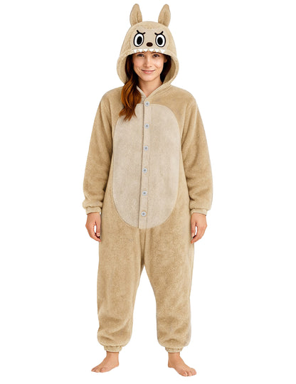 Kostým plyšového béžového monstra pro ženy 