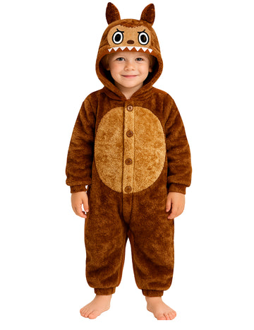 Dětský plyšový kostým hnědého monstra 