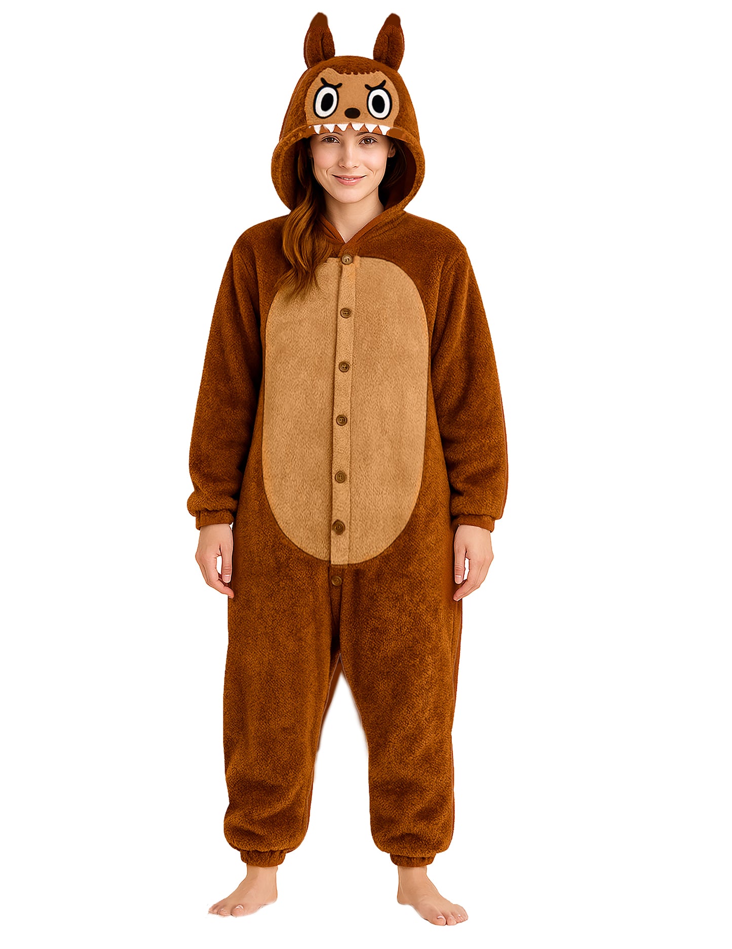 Kostým plyšového hnědého monstra pro ženy 