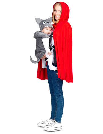 Kostým Červené Karkulky a vlka v nosítku