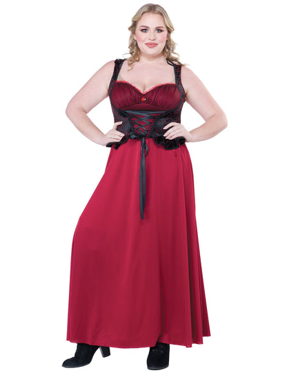 Gothic Red Hacking Velká žena Red Chaperon kostým