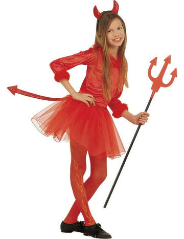 Dívčí halloweenský kostým Malý červený ďábel