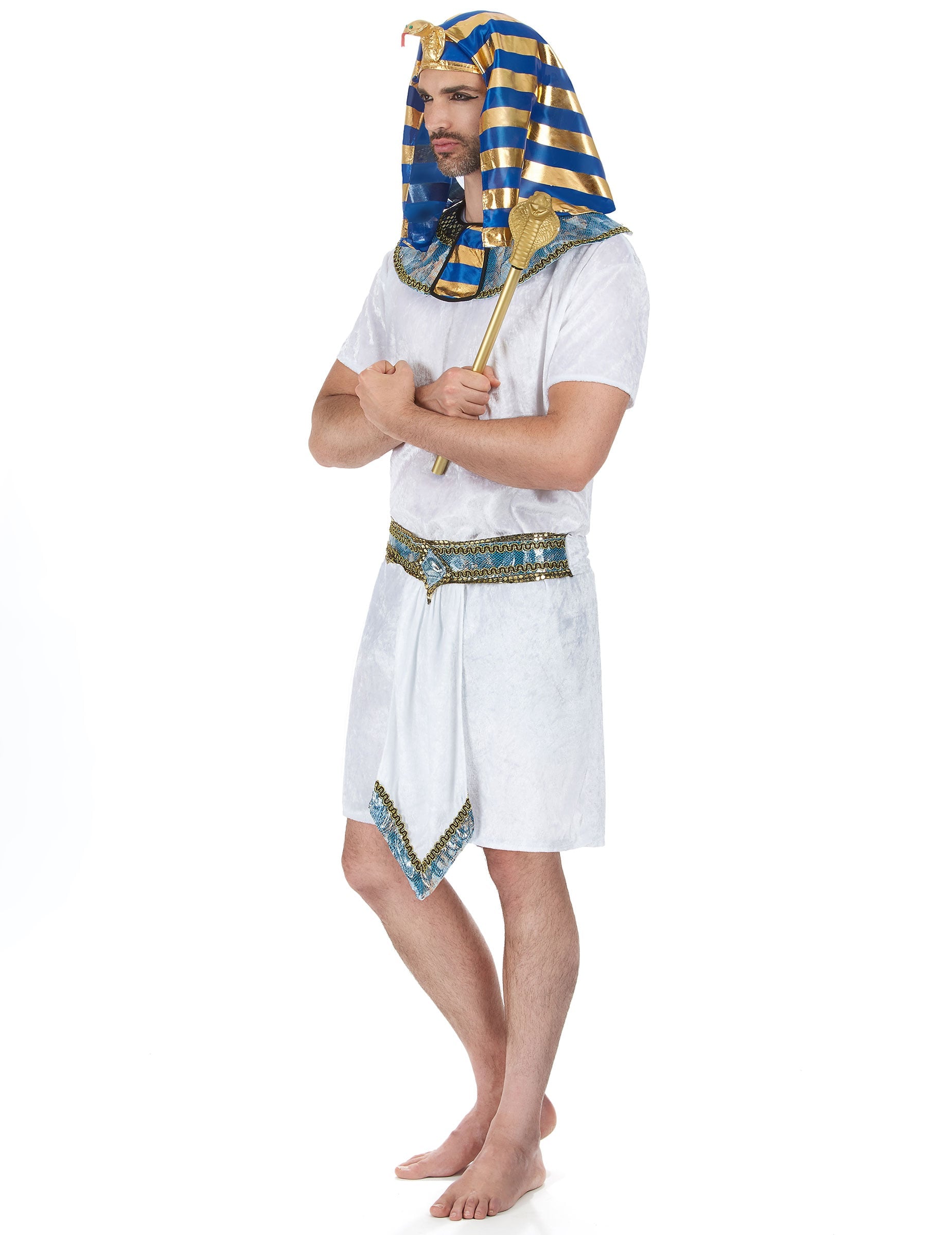 Vue de profil du déguisement de pharaon égyptien