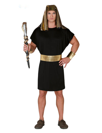 Pánský kostým faraona v černém a zlatém provedení