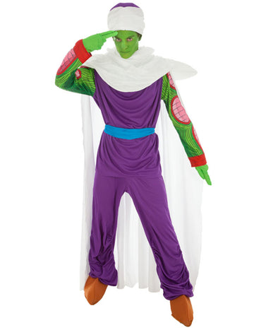 Déguisement Piccolo Dragon Ball™ pour adulte violet et vert avec cape blanche