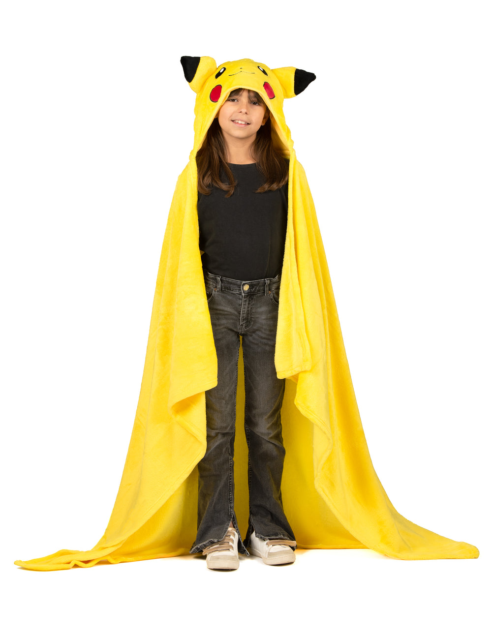 Déguisement plaid polaire à capuche Pikachu Pokémon™ pour enfant jaune