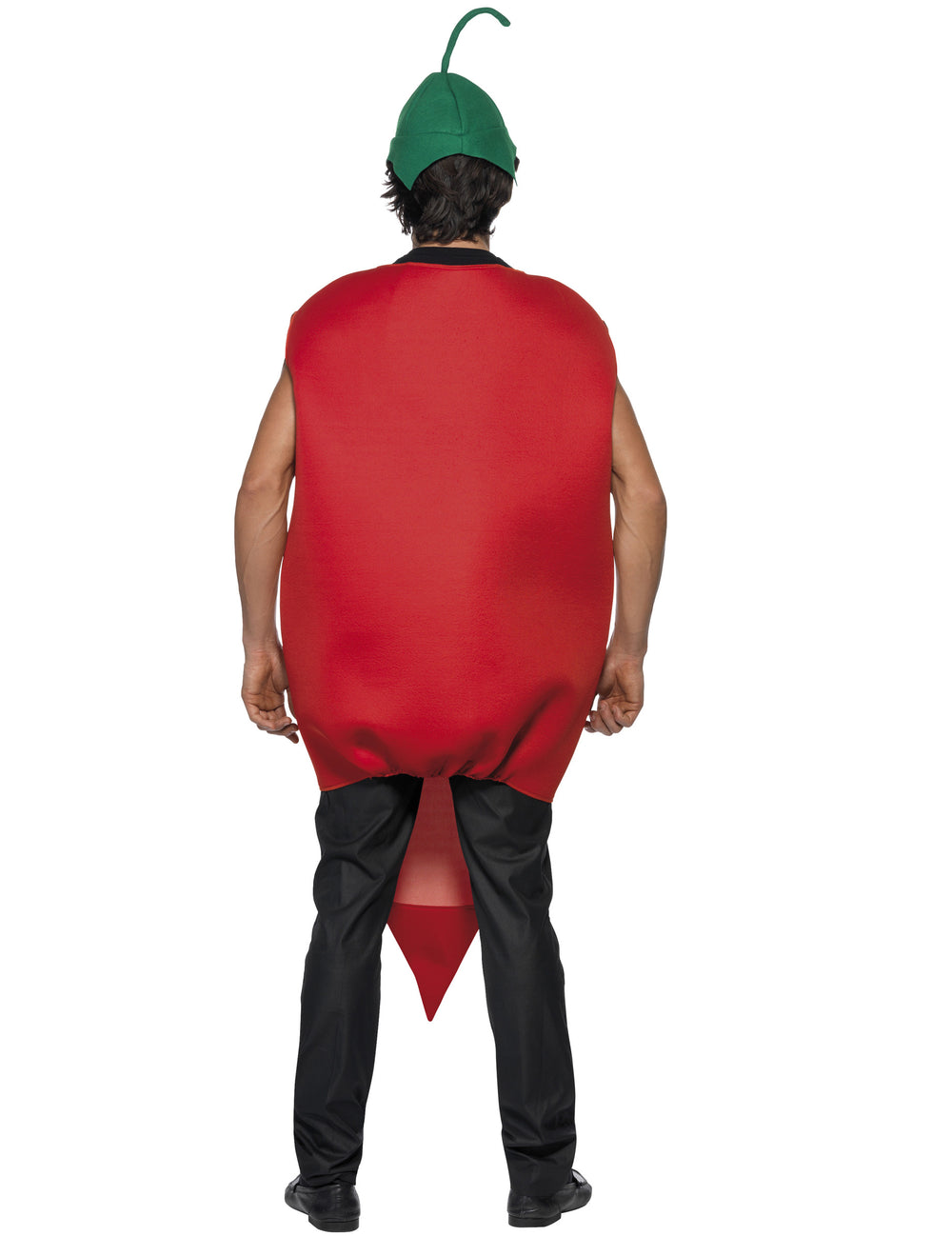 Vue de dos du déguisement piment pour adulte