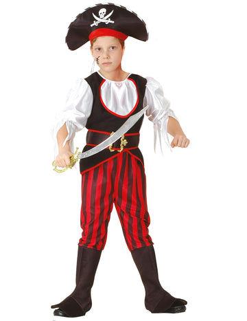 Chlapecký pirátský kostým se saténovým efektem