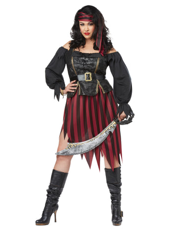 Luxusní pirátský kostým pro ženy ve velkých velikostech