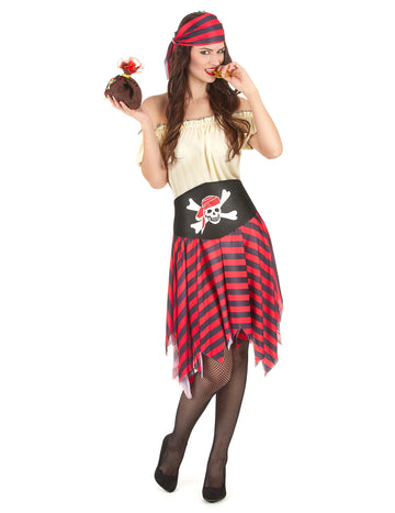 Dámský pirátský kostým s lebkou