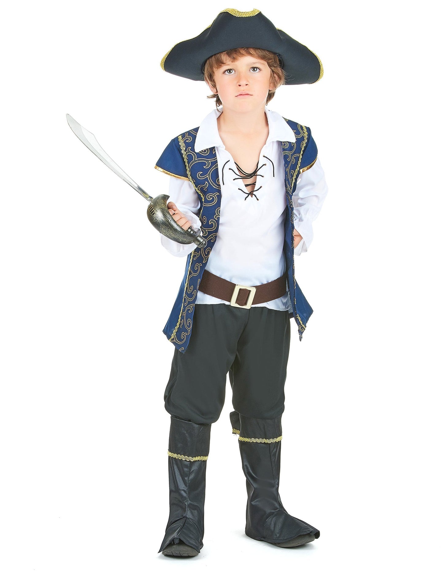 Dětský kostým pirátského kapitána s dětskými motivy