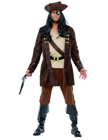 Pánský kostým pirátské bundy střední délky