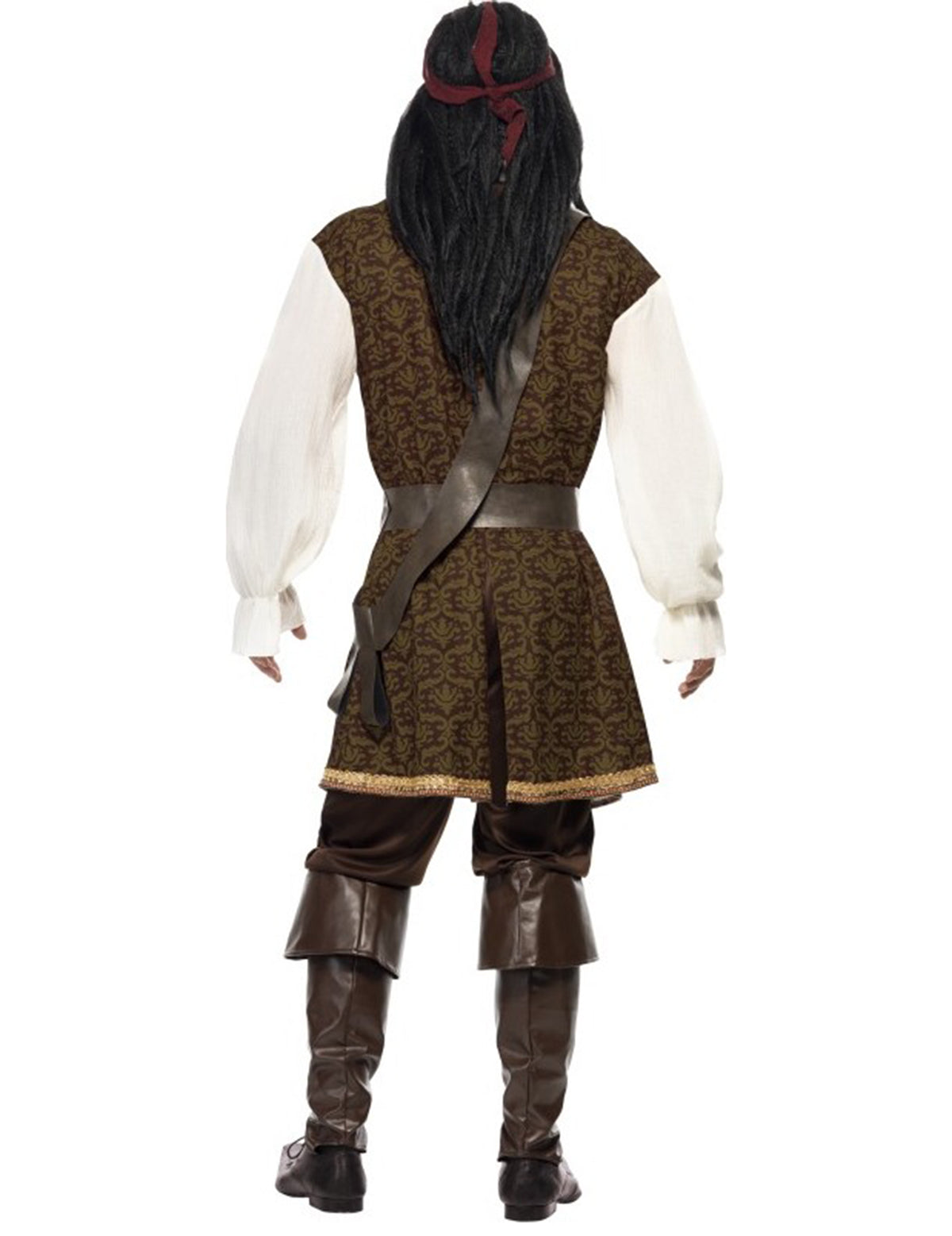 Vue de dos du déguisement de pirate pour homme