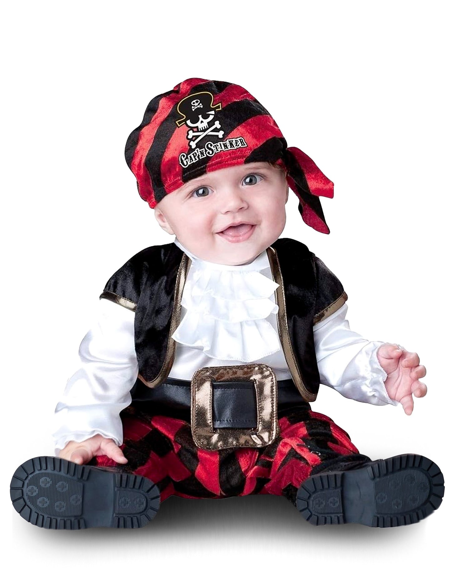 Déguisement pirate pour bébé luxe rouge noir et blanc