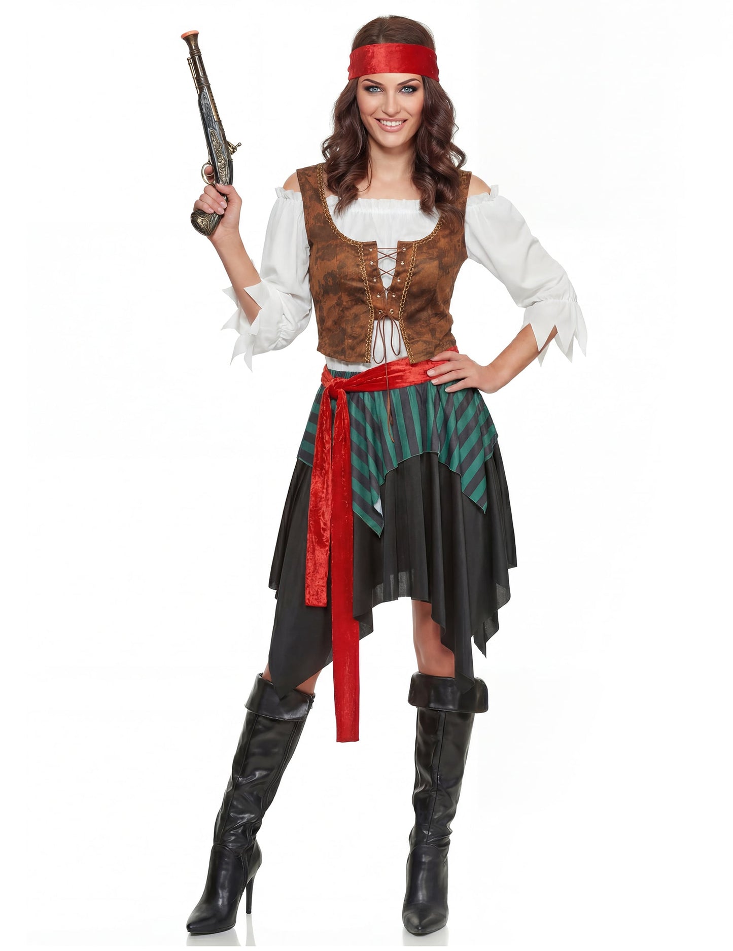Piraten-Kostüm für Damen 5-teilig