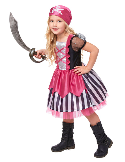Déguisement pirate robe rose fille