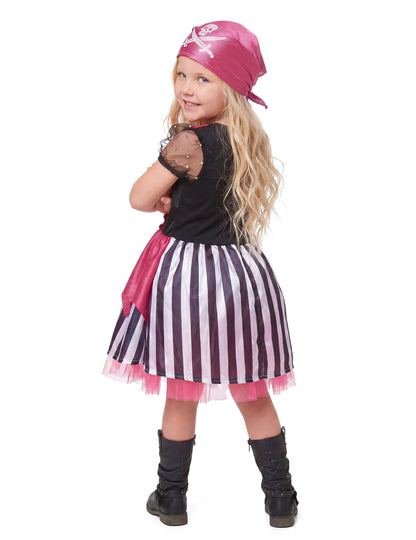 Déguisement pirate robe rose fille