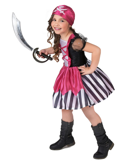 Pirátský kostým růžové šaty pro dívky