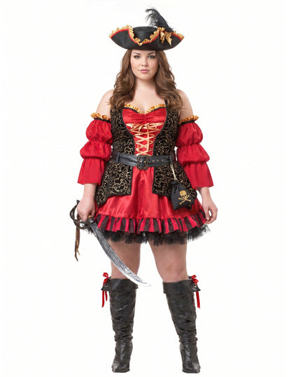 Barockes Piraten Kostüm für Damen - Deluxe