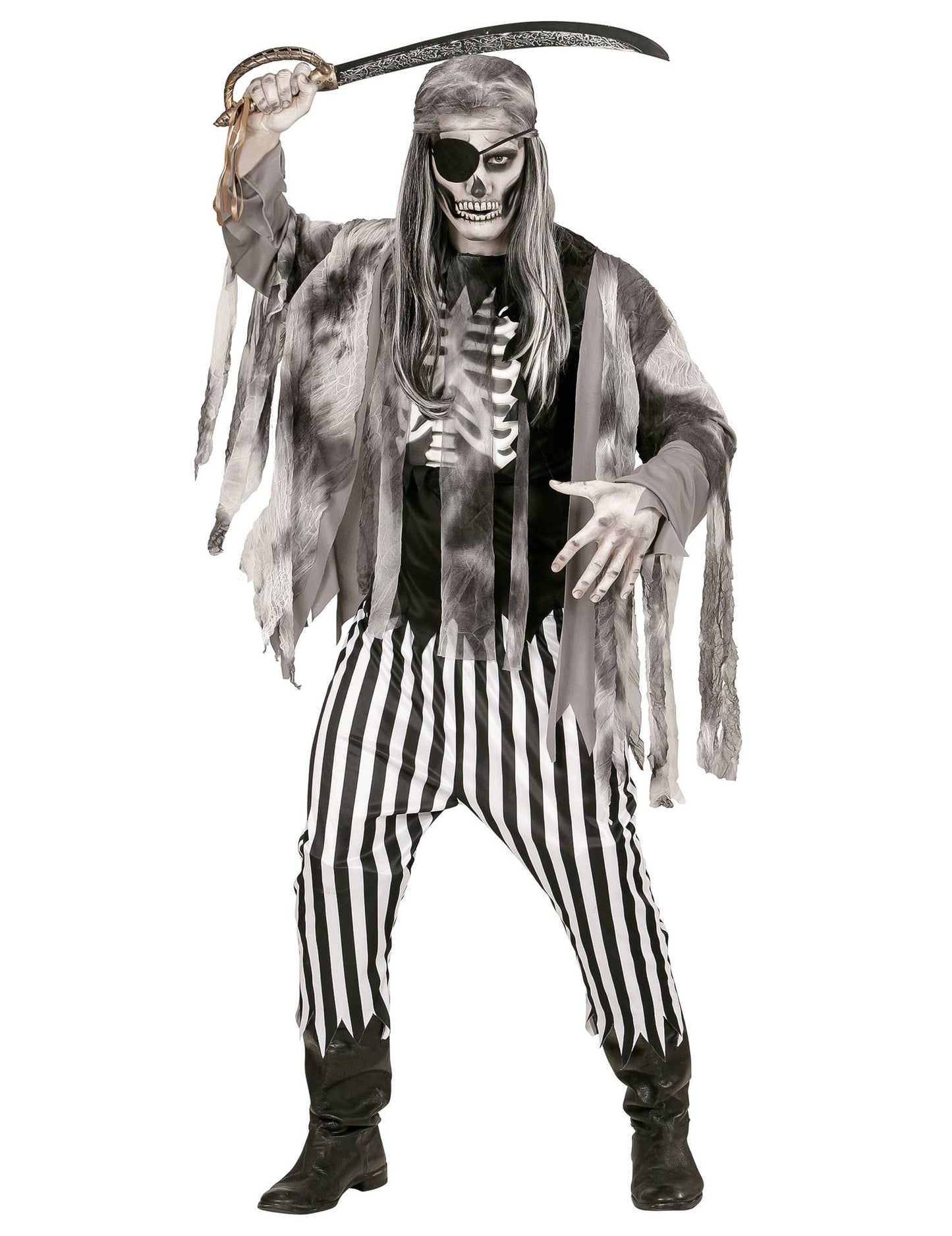 Pánský kostým piráta a kostlivce