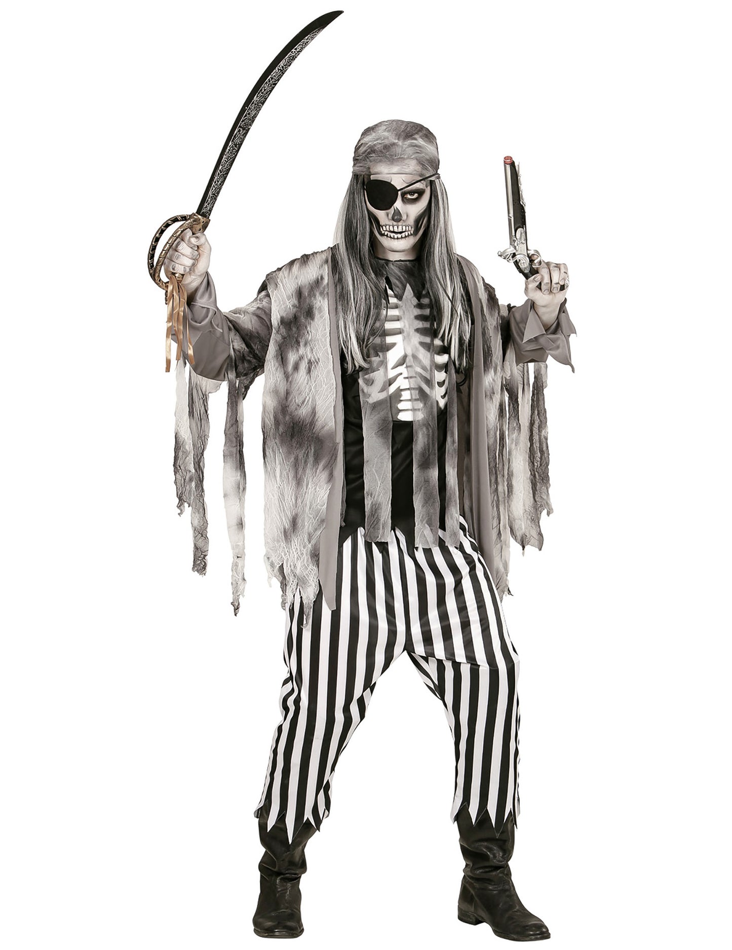 Pánský kostým piráta a kostlivce