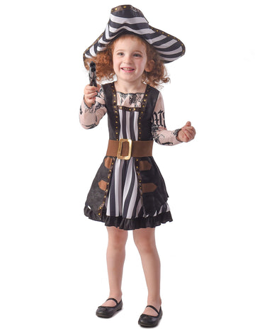 Dívčí pirátský kostým s tetováním