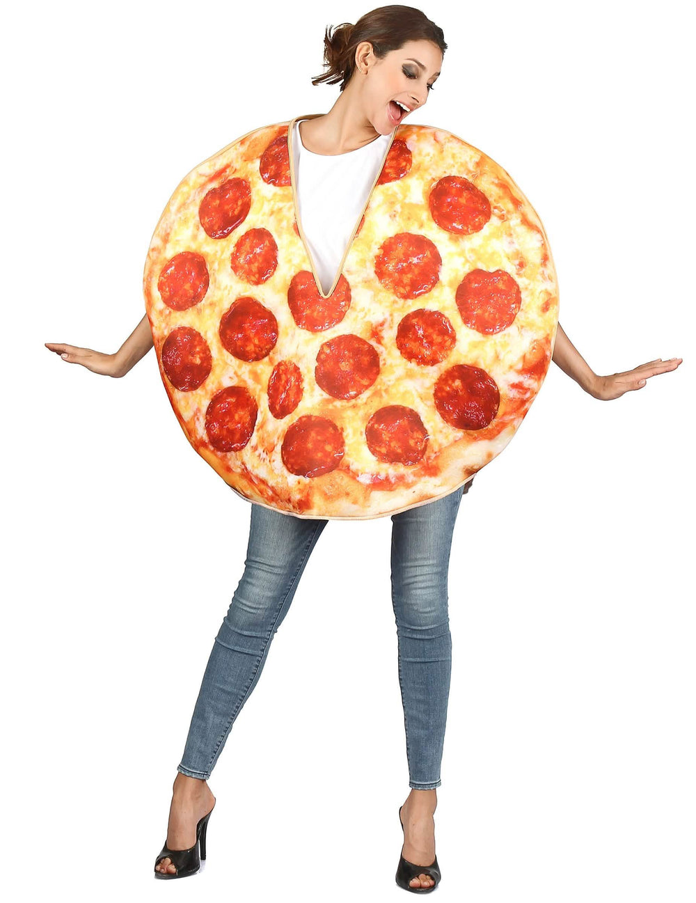 Kostým pizzy s pepperoni pro dospělého