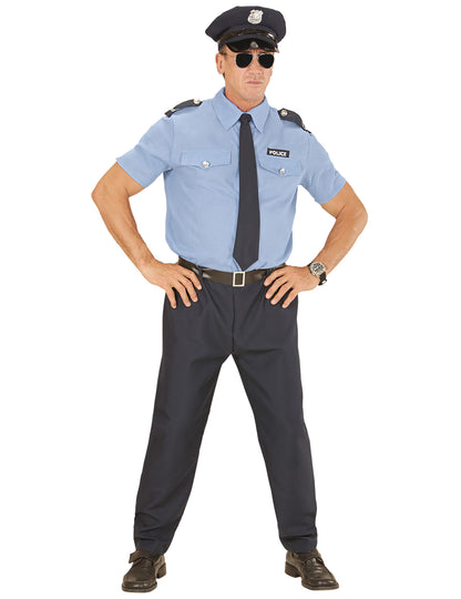 Vue de face du déguisement de policier pour homme