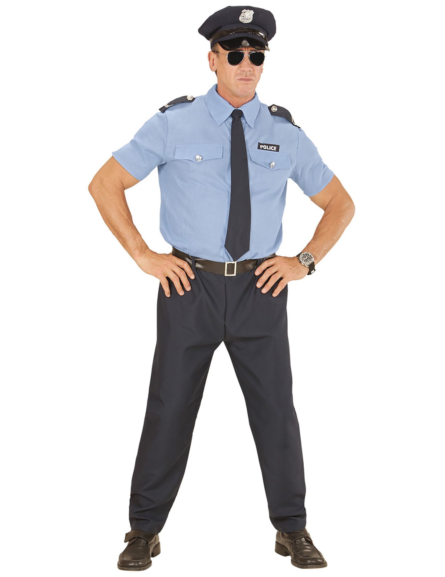 Pánský modrý kostým policisty