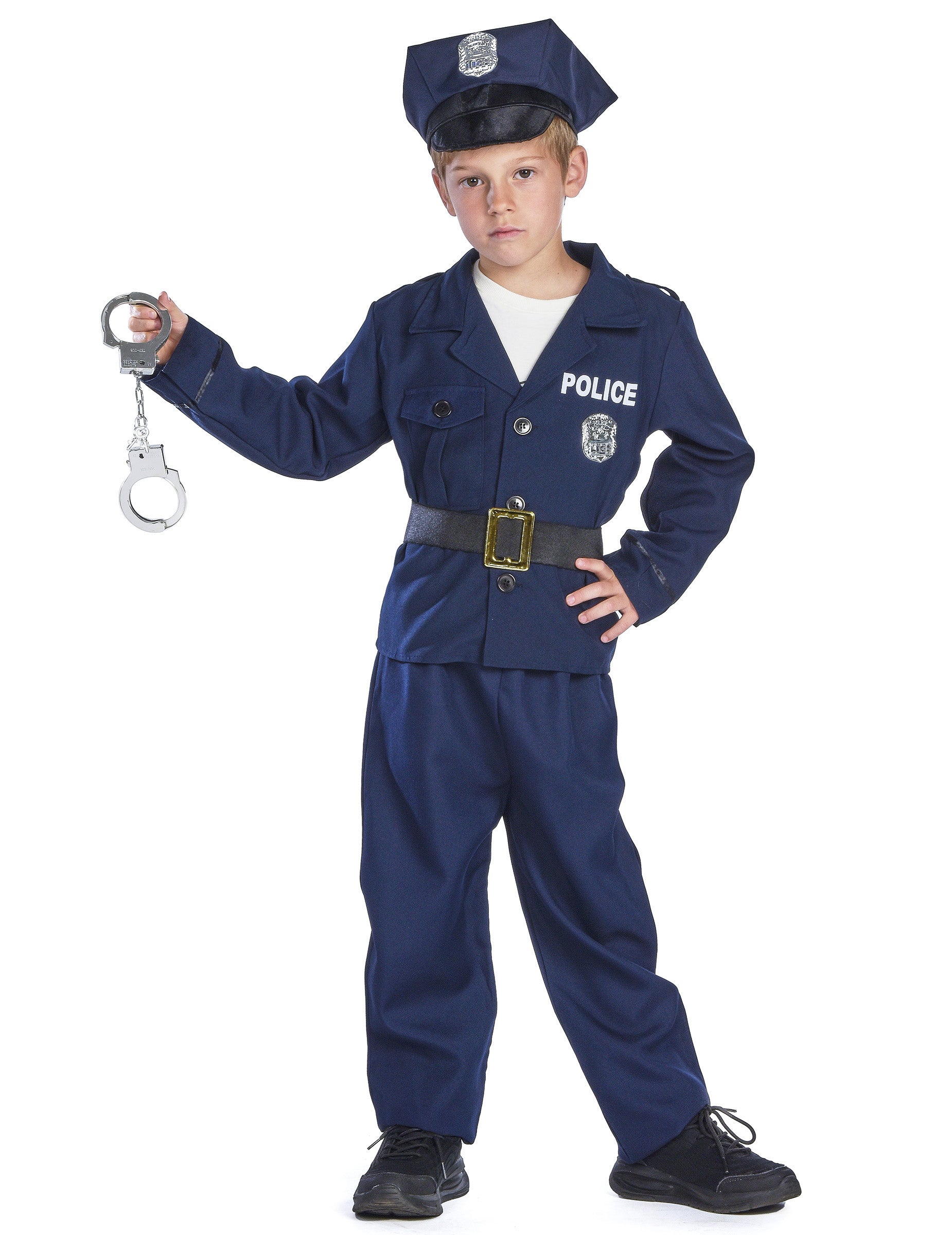 Pouta držena v ruce luxusního policajtského kostýmu