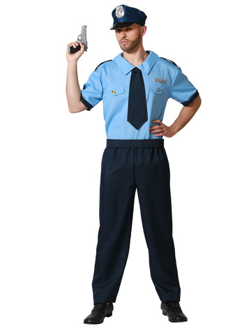 Pánské modré policejní kalhoty