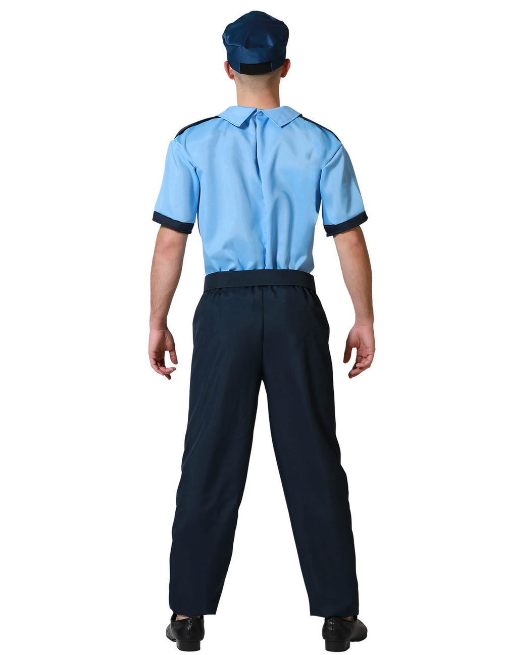 Pohled zezadu na policejní kostým