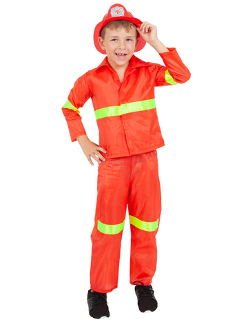 Základní červený hasičský kostým pro děti