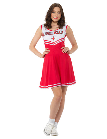 Cheerleader Kostüm für Damen rot