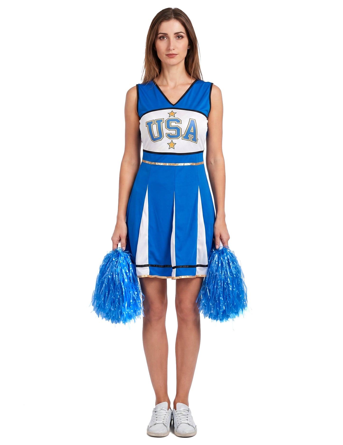Kostüm Cheerleader USA blau Damen