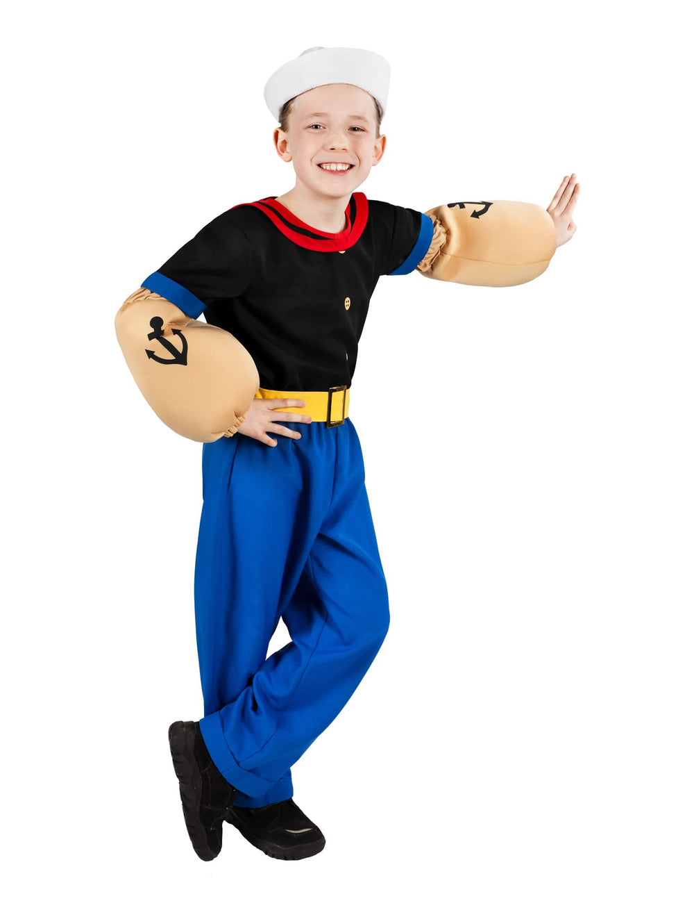 Kostým Popeye™ pro dítě modrá a černá s vycpanými svalnatými pažemi
