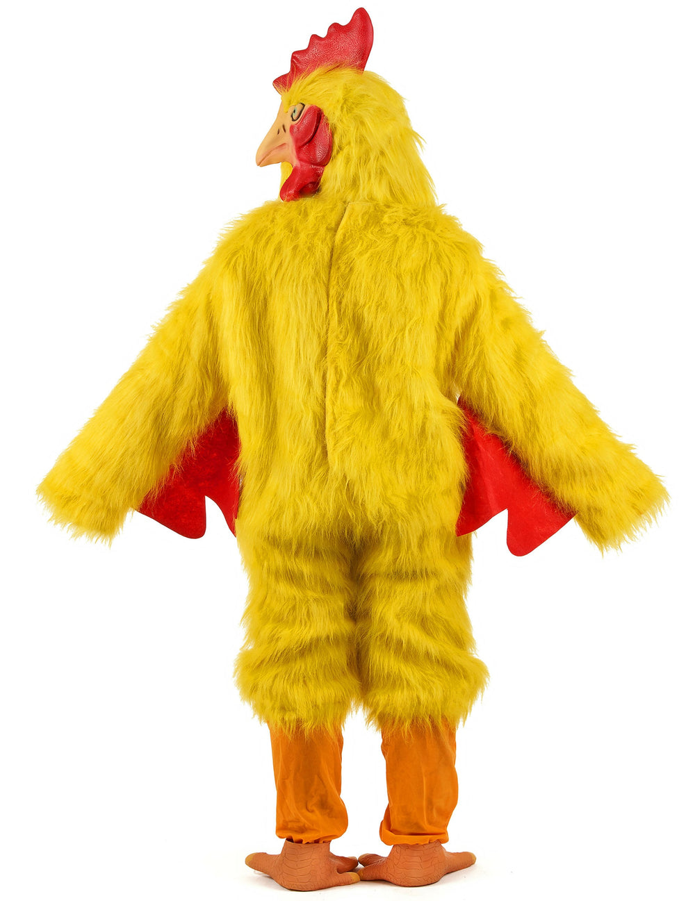 Vue de dos du déguisement de poulet pour adulte
