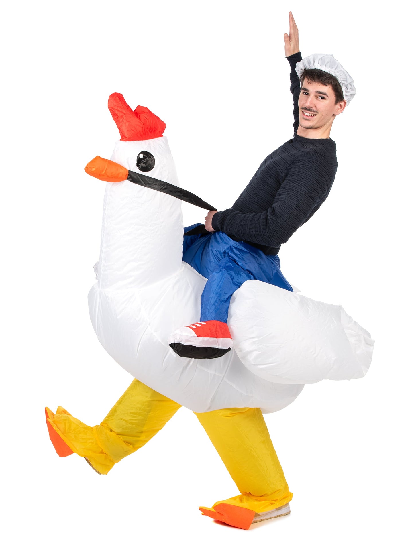 Déguisement poulet gonflable adulte