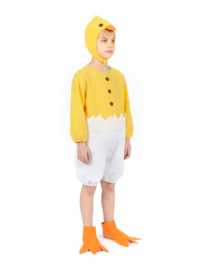 Vue de profil du déguisement de poussin pour enfant