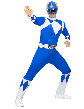 Kostým pro dospělé modrý Power Ranger