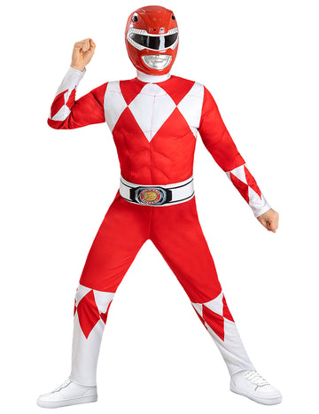 Dětský kostým Power Ranger - Červený svalnatý