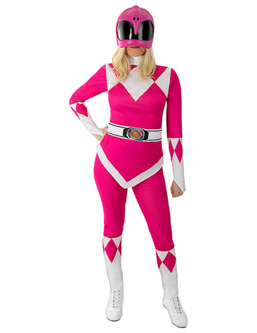 Růžový kostým Power Ranger pro dospělé