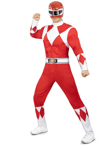 Kostüm Power Ranger™ Erwachsene rot