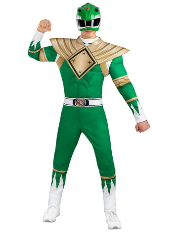 Kostým pro dospělé Zelený Power Ranger